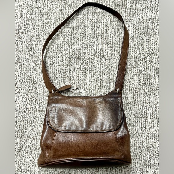 VINTAGE ROLFS LEATHER HANDBAG - Picture 1 of 16